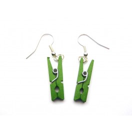 Earrings Pegs green