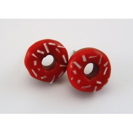 Náušnice Donut - červené Náušnice Donut - červené