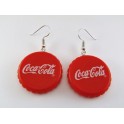 Náušnice Coca-Cola - červené